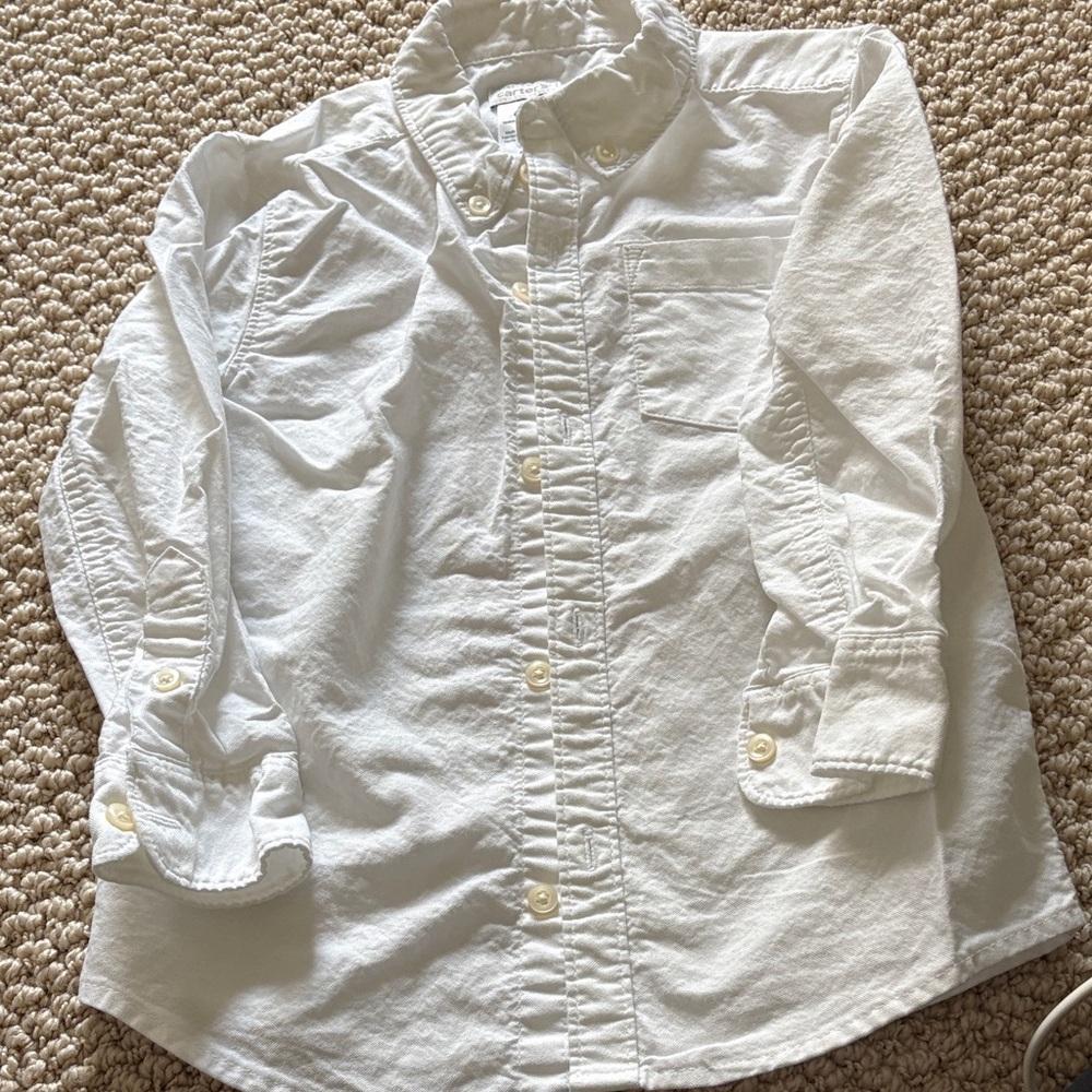 Carter's White Button Down Shirt for Kids